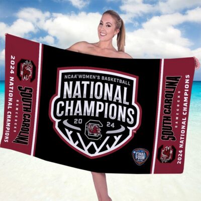 South Carolina Gamecocks Womens Basketball Rectangle Beach Towel WBT1135